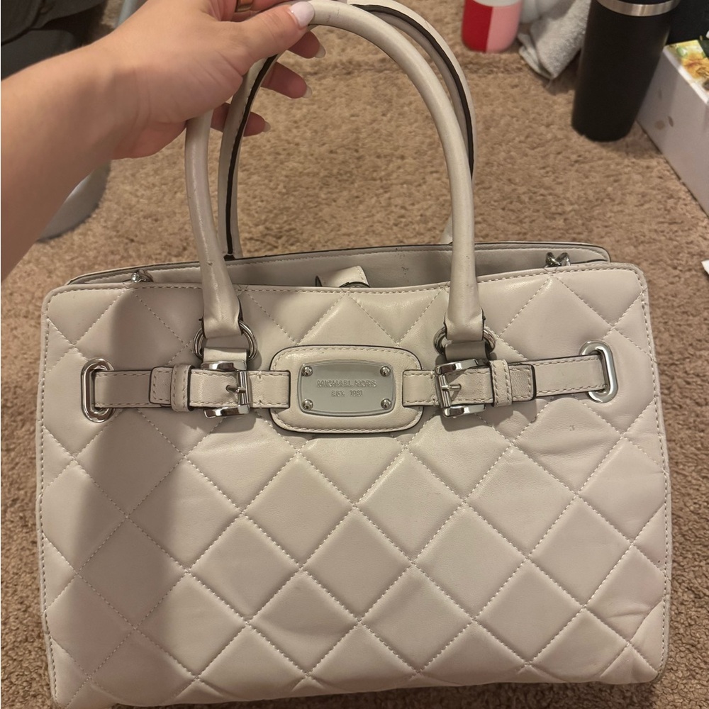 Michael Kors Quilted Cream Handbag